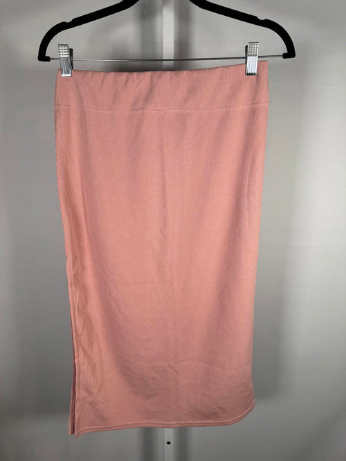NWT Halara Ribbed High Waisted Bodycon Midi Casual Skirt Mellow Rose M
