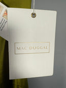 NWT Mac Duggal Apparel Chartreuse Spaghetti Strap Charmeuse Slip Dress Size 0