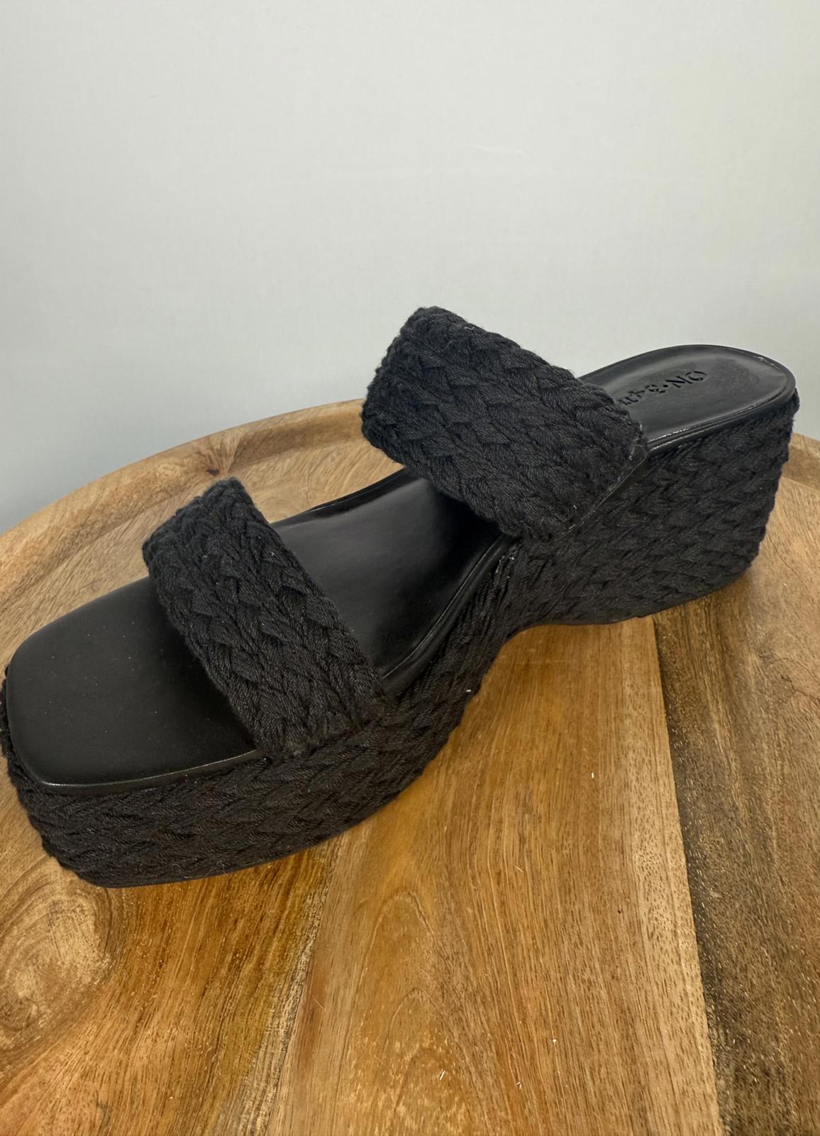 On 34th Women's Norina Woven Two Band Wedge Sandals Size 10 NWB