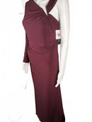 Betsy & Adam Women's Red Asymmetric Ruched Gown Dress Size 8