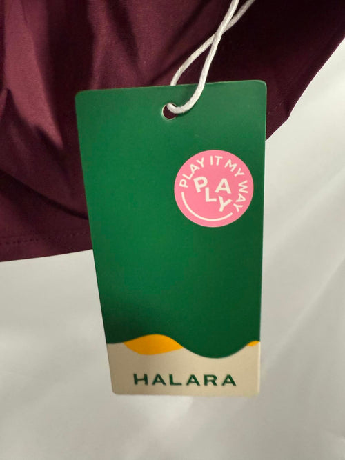 NWT Halara Breezeful Shirred High Low Flowy Quick Dry Maxi Slip Dress Amaranth L