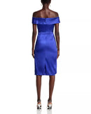 NWT Eliza J Satin Off-the-Shoulder Cocktail Dress Size 6