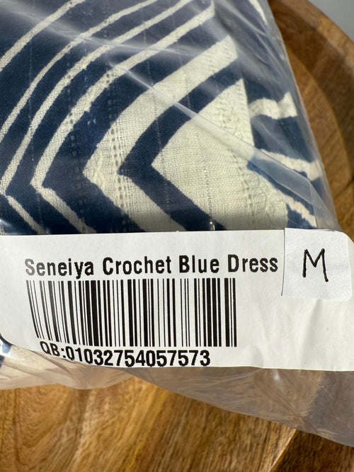 Guadalupe Seneiya Crochet Dress Blue - M