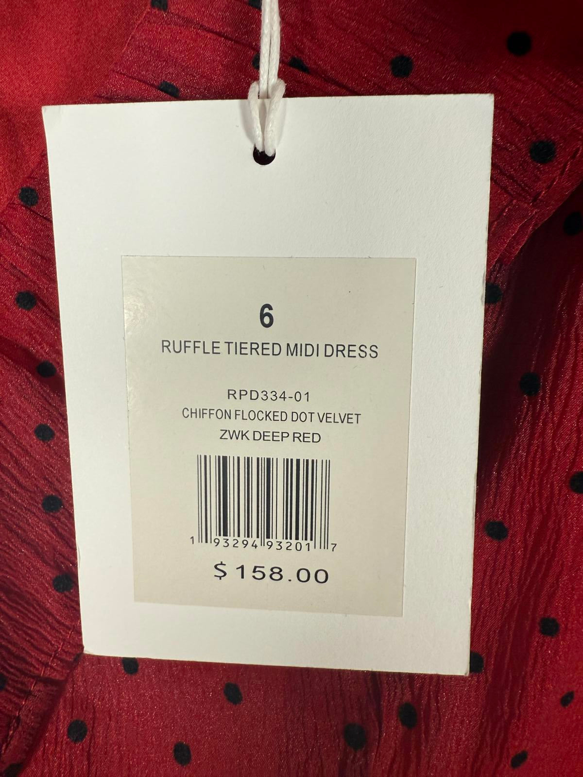 NWT Rachel Parcell Dresses Rachel Parcell Ruffle Tiered Midi Dress Size 6