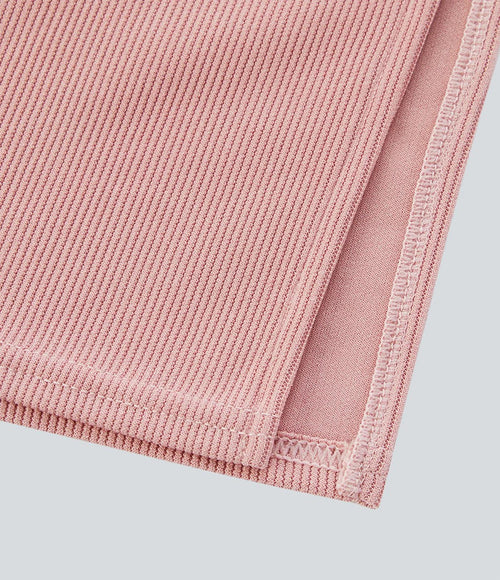 NWT Halara Ribbed High Waisted Bodycon Midi Casual Skirt Mellow Rose Medium