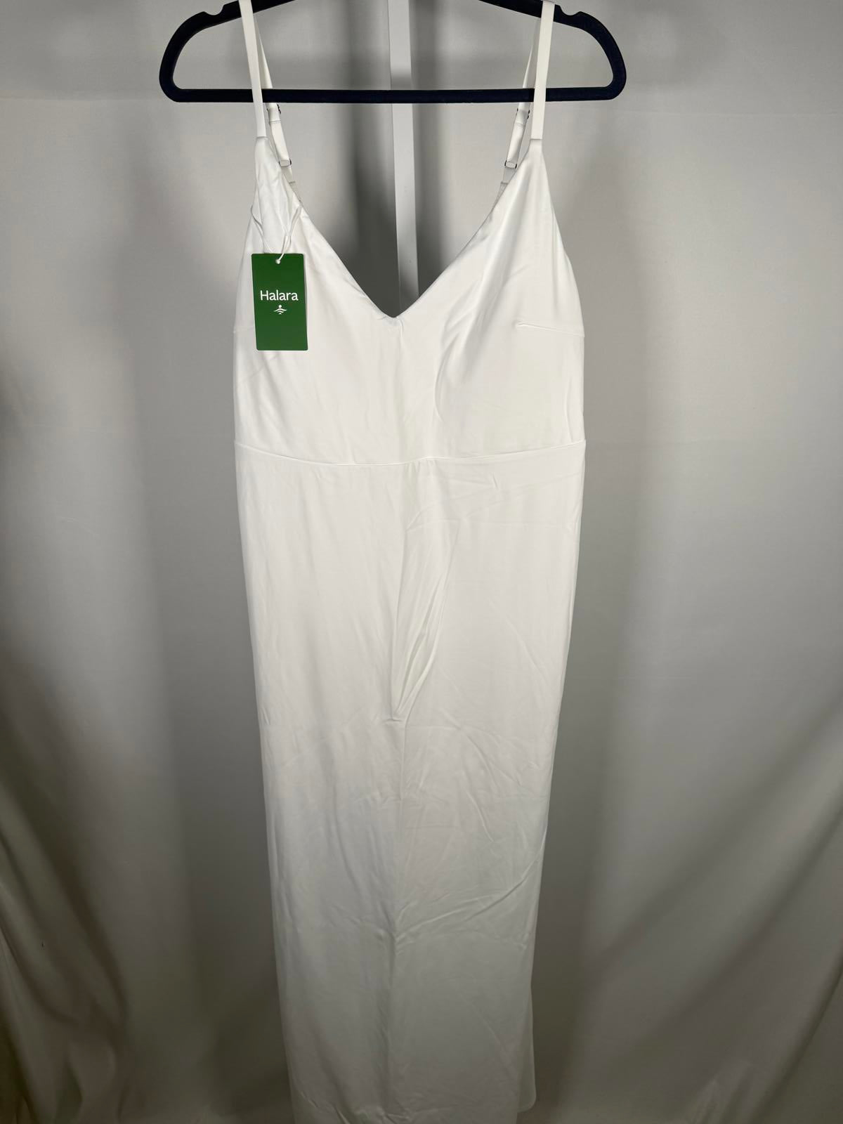 NWT HalaraSoftlyZero™ Airy Maxi Mermaid Slip Cool Touch Dress-UPF50+ White XL