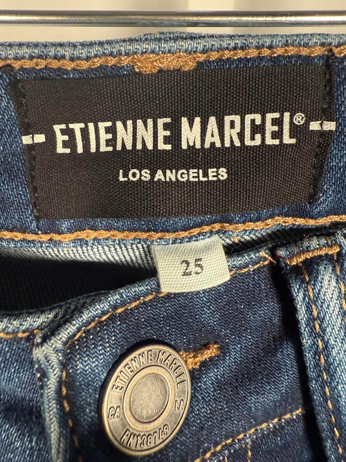 NWT Etienne Marcel Button up Denim Flare Jeans Size 25