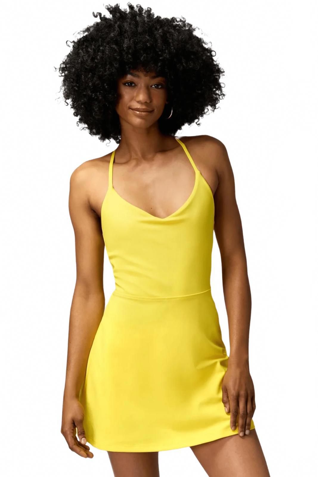 Spiritual Gangster Jet Active Dress Yellow - XL