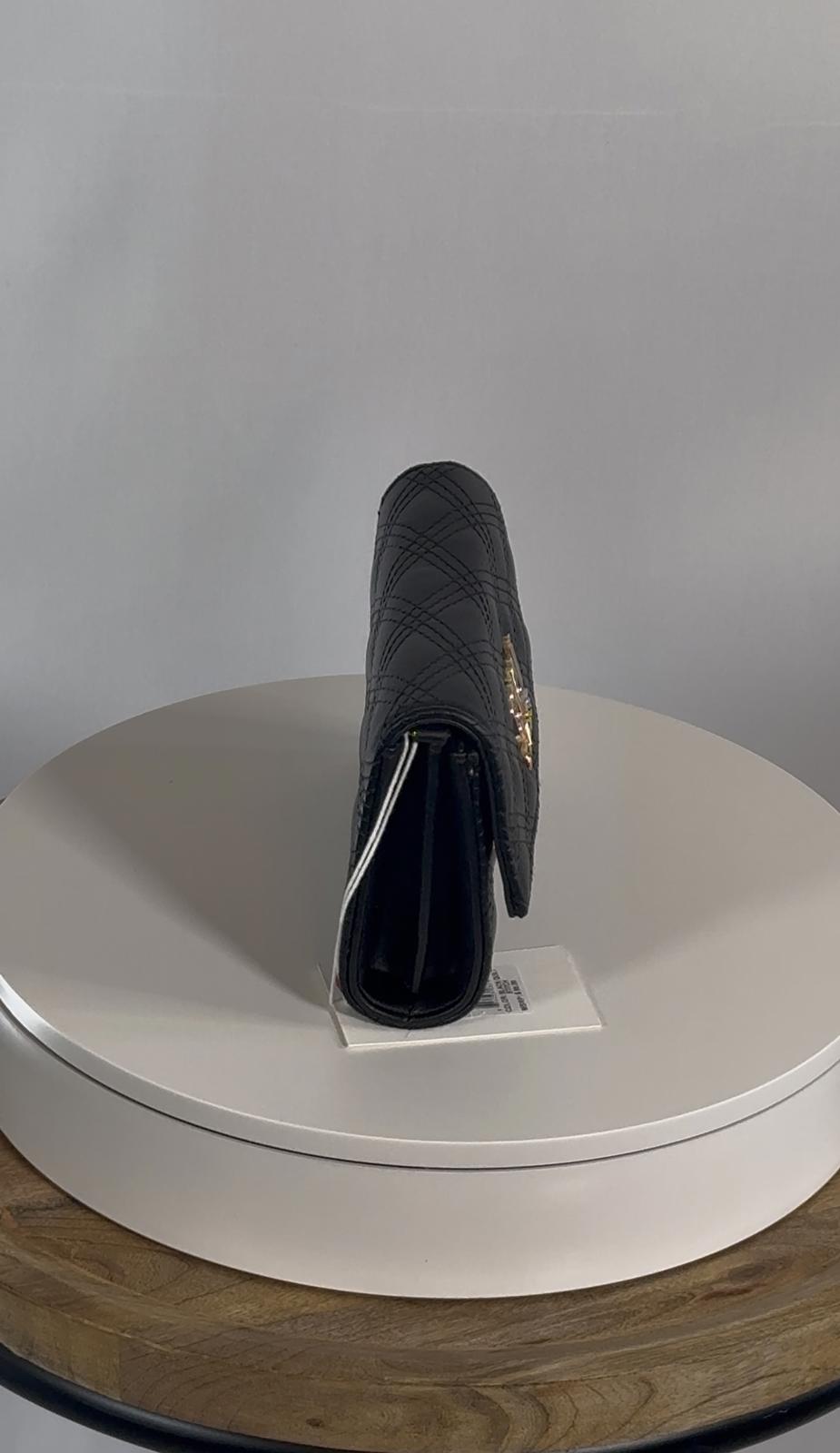 CAVALLI CLASS BY ROBERTO CAVALLI Turin Topstitch Faux Leather Wallet-On-Chain