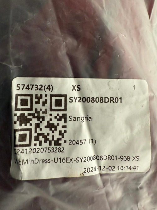 NWT Halara Deep V Neck Long Sleeve Ruffle Hem Velvet Mini Chill Dress Sangria XS