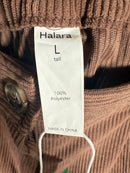 NWT Halara High Waisted Corduroy Casual Pants Cocoa Brown Size Large Tall