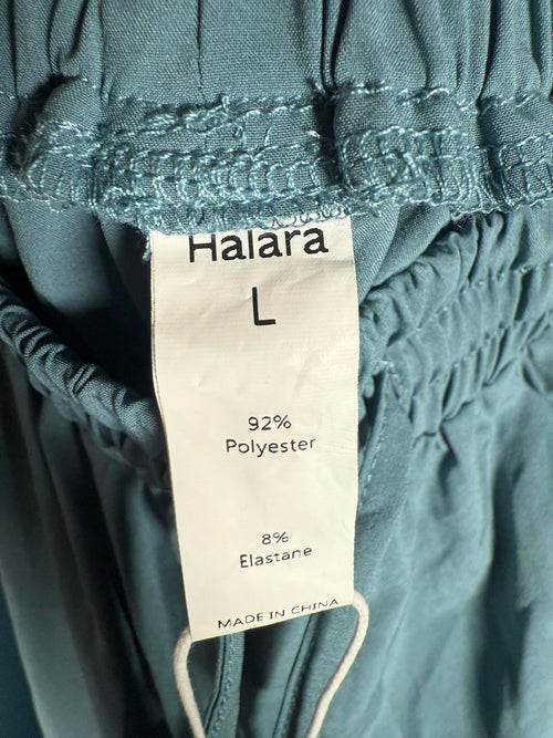 NWT Halara High Waisted Drawstring Pocket Hem Casual Joggers Mineral Blue Size L