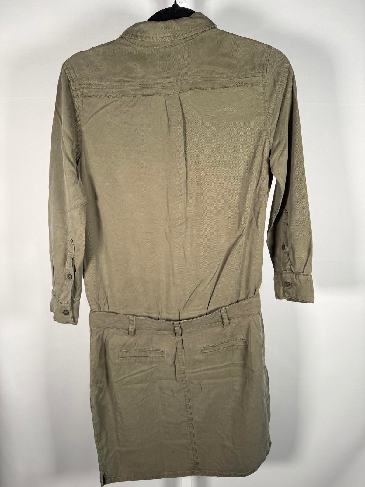 Etienne Marcel Women's Long Sleeve Olive Green Dress, Size XS