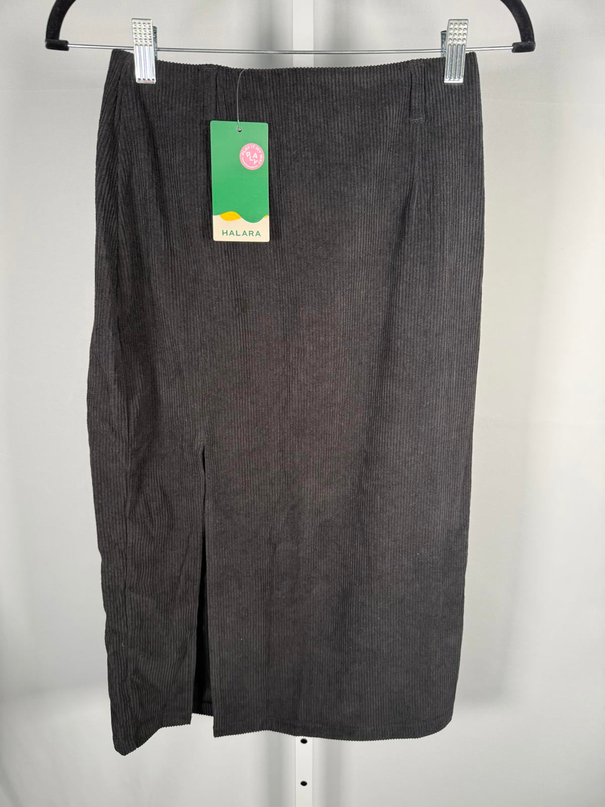 NWT Halara High Waisted Hem Midi Corduroy Casual Skirt Size XS