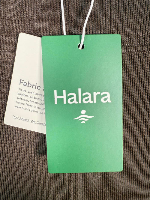 NWT Halara Ribbed High Waisted Bodycon Midi Casual Skirt Chestnut S