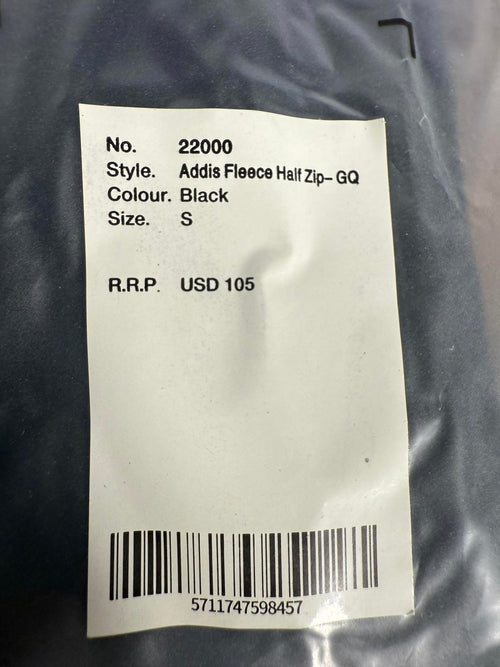 NWT Rains Addis Fleece Half Zip Unisex Jacket Black Size Small