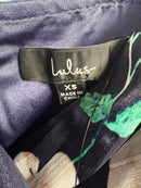 Lulus All About Love Navy Blue Floral Print Midi Dress - XS NWT