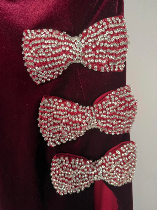 Jovani 42665A Size 8 NWT Burgundy Strapless or with Optional Straps included