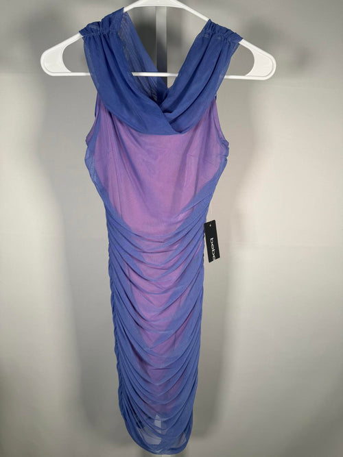 NWT Bebe Shirred Mesh Midi Dress Size S