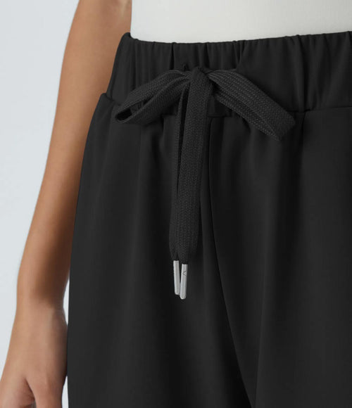 NWT HalaraFlex™ Mid Rise Drawstring Pocket Work Pants Black Large