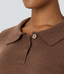 NWT Halara Front Long Sleeve Casual Sweater Sorrel Horse Size Small