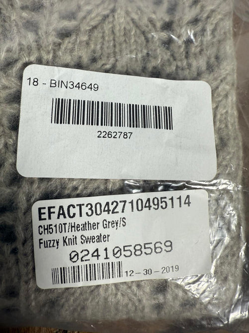 NWT English Factory Fuzzy Knit Sweater Heather Gray Size S
