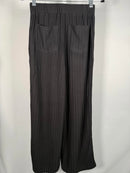 NWT Halara Ribbed Knit High Waisted Pockets Wide Leg Casual Pants Black S