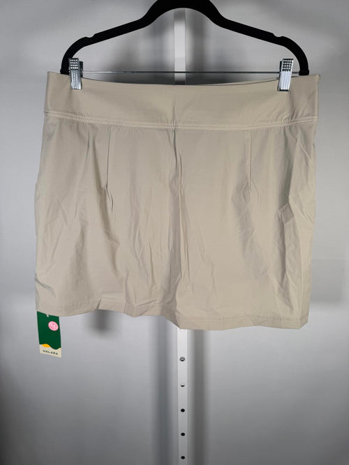 NWT Halara 2-in-1 Beige Grey Green Skirt with Brown Stripe Size Small