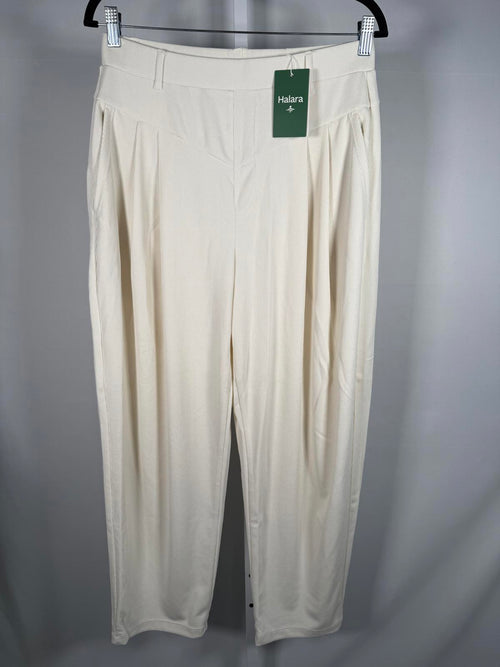 NWT Halara Ribbed High Waisted Pocket Barrel Leg Work Pants Size Large