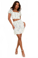 Lulus Springtime Sentiments White Floral Swiss Dot Ruffled Mini Skirt - XL
