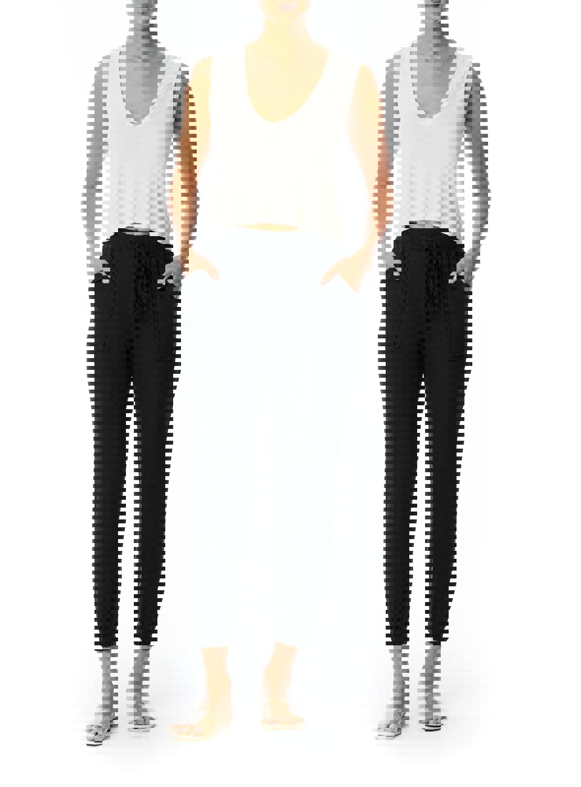 LBLC the Label Erza Cozy Pocket Pant Black Size M NWT