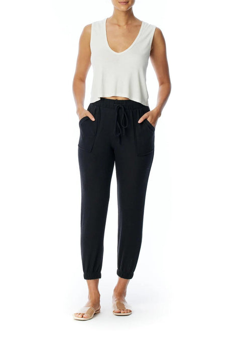 LBLC the Label Erza Cozy Pocket Pant Black Size M NWT