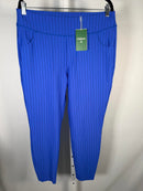 NWT Halara Women's Casual Blue Pinstripe Pants 7/8 Length Size XL