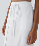 NWT Halara Breezeful Tie Front Flowy 2-in-1 Maxi Casual Skirt White L