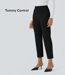 NWT Halara Flex Mid High Waist Tummy Control Side Zip Slim Work Pants Black S