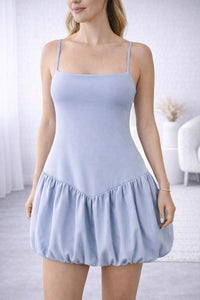 NWT Halara Light Blue Bubble Mini Dress M