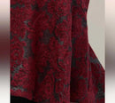 NWT Rachel Parcell Metallic Floral Jacquard Fit & Flare Skirt Deep Red Size 8