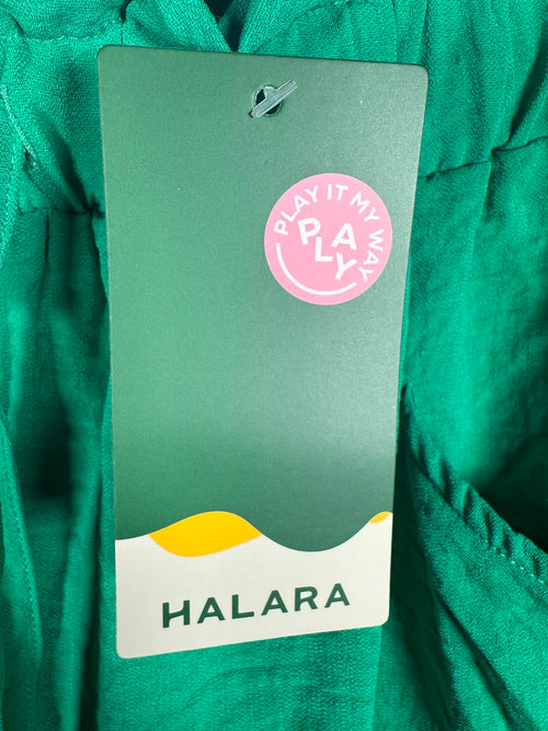 NWT Halara Paper Bag High Waisted Drawstring Pocket Casual Linen-Feel Shorts XL
