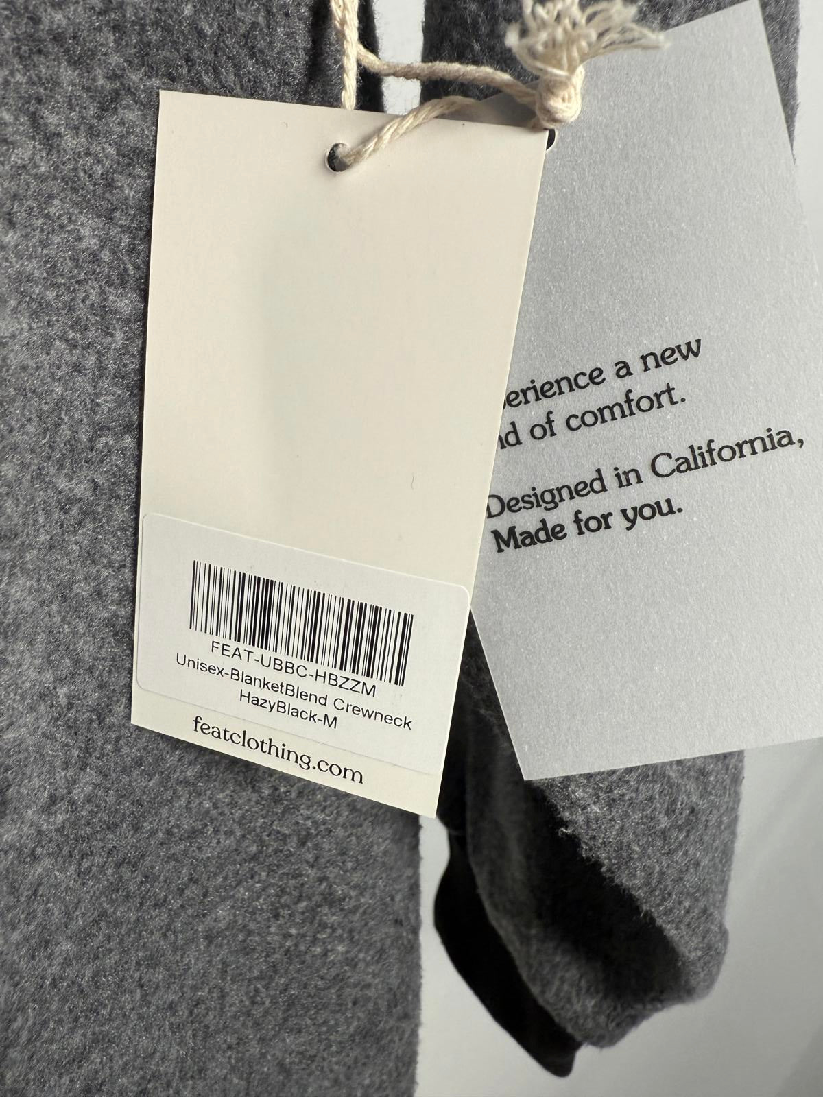 Feat Unisex HazyBlack BlanketBlend Crewneck Size M NWT