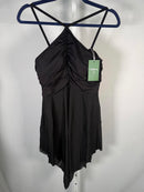 NWT Halara Black Mini Dress Halter Back Size Medium