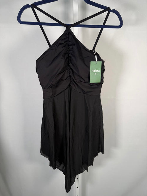 NWT Halara Black Mini Dress Halter Back Size Medium