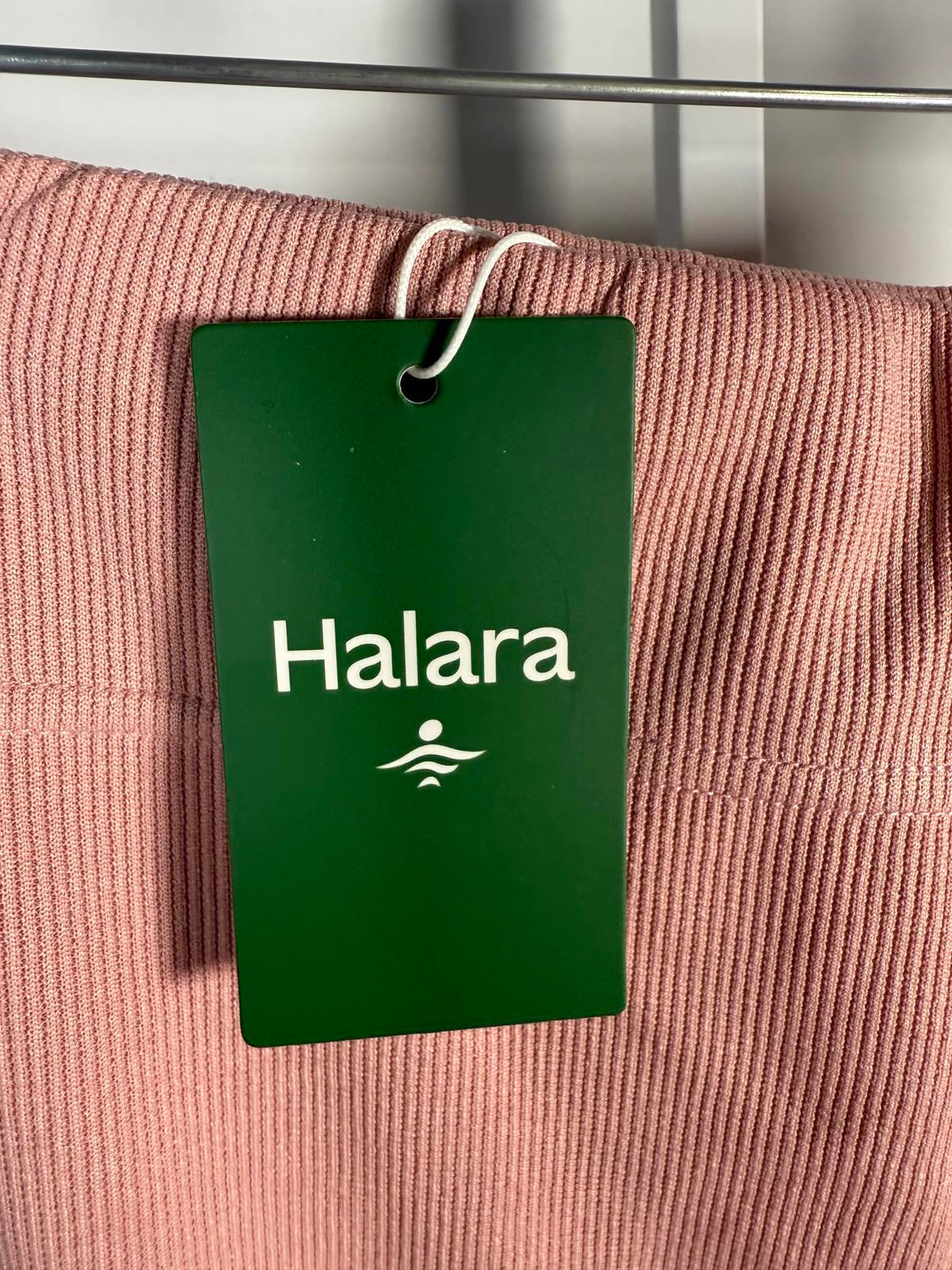 NWT Halara Ribbed High Waisted Bodycon Midi Casual Skirt Mellow Rose Size Medium