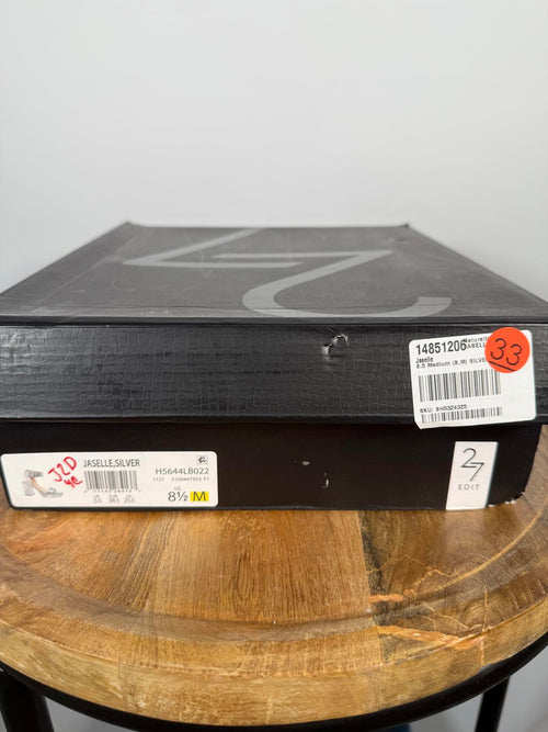 27 EDIT Naturalizer Jaselle Metallic Leather Ankle Strap Platform Sandals - 8.5