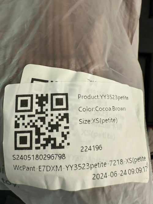 NWT Halara High Waisted Corduroy Casual Pants Cocoa Brown Size XS Petite