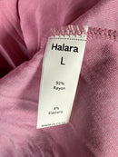 NWT Halara Ribbed Cowl Neck Lace Up Midi Dress Sweet Lilac L