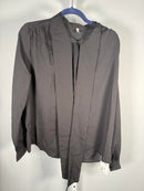NWT Halara Tie Neck Long Sleeve Work Blouse Black M