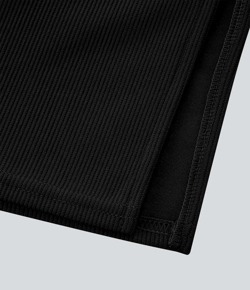 NWT Halara Ribbed High Waisted Bodycon Midi Casual Skirt Size XL