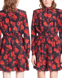 NWT The Kooples Dots and Roses Dress (French Size 0) $545 MRSP