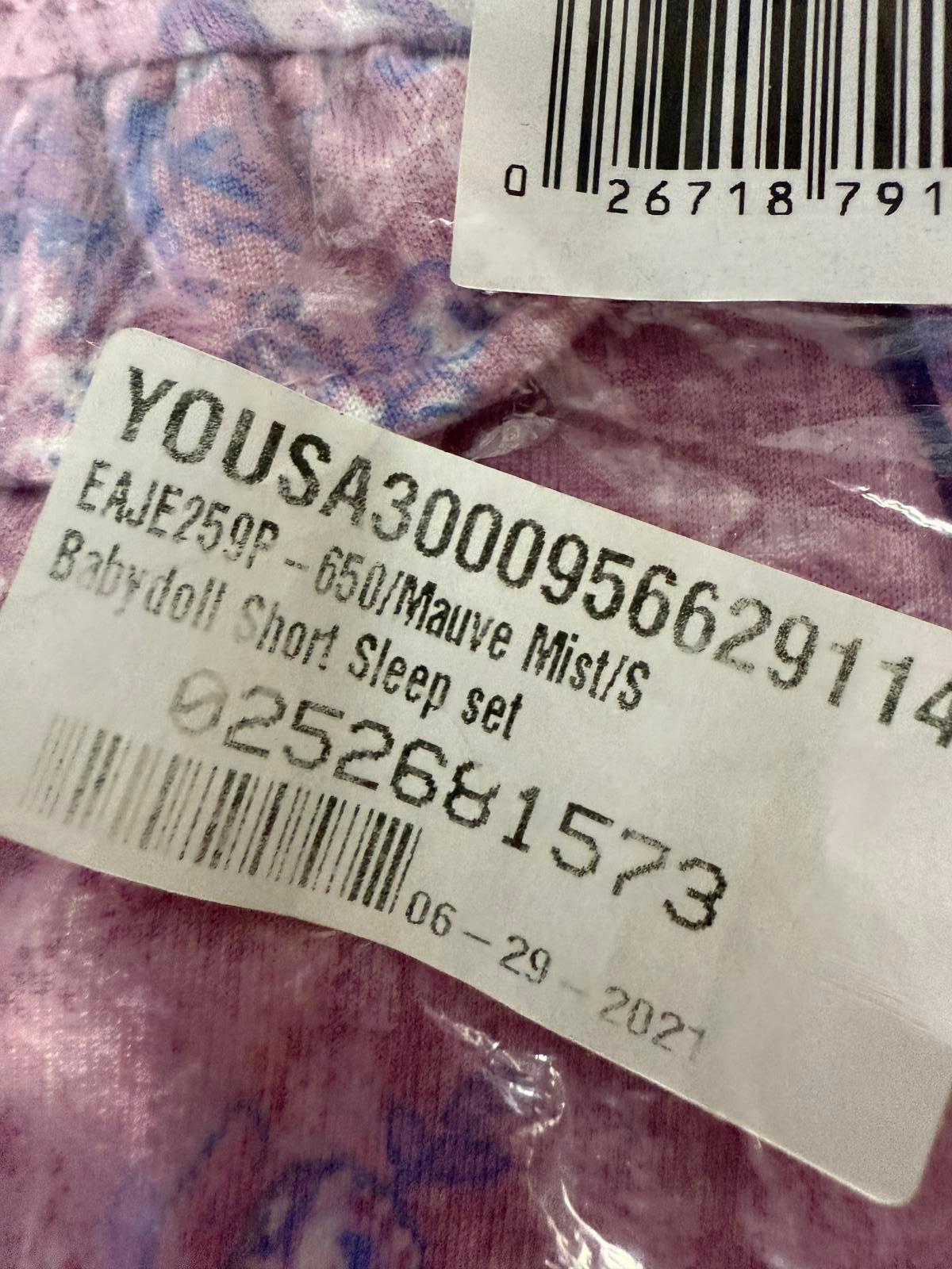 NWT REVOLVE by You Say Babydoll Short Sleeve Sleet Set Mauve Mist S