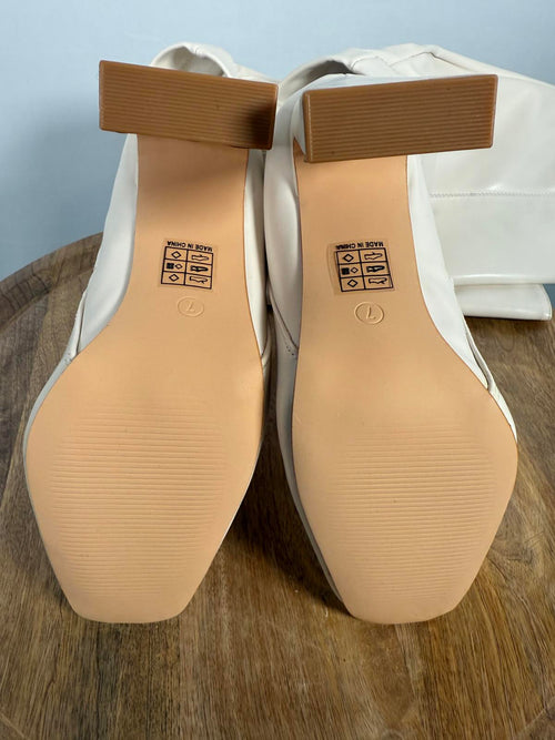 Lulus Lorlia Almond Square Toe Knee High Boots - 7 NWOB